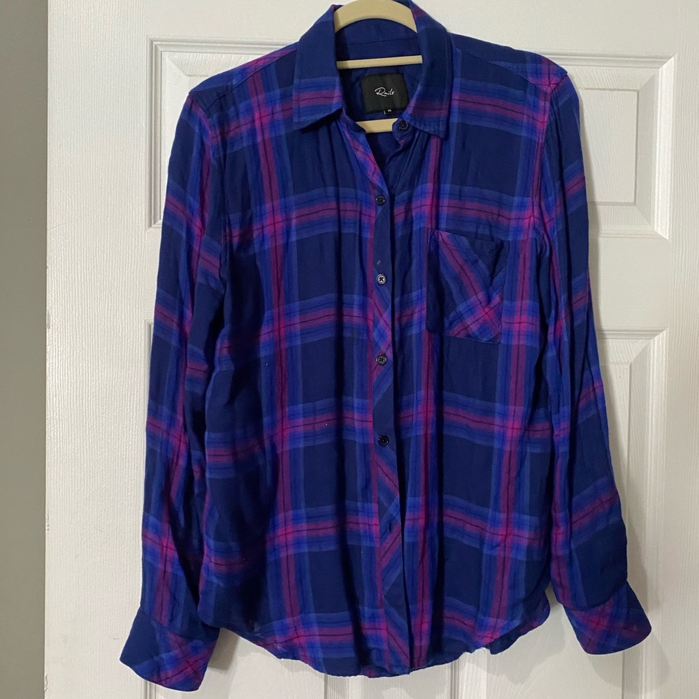 Rails plaid button down shirt